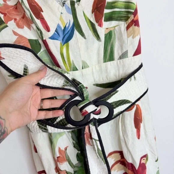 FARM Rio Tropical Print Jumpsuit - Green and Red - Picture 4 of 7